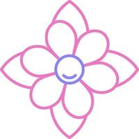 Carnation Linear Two Colour Icon vector