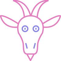 Goat Linear Two Colour Icon vector