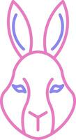 Rabbit Linear Two Colour Icon vector