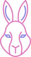 Rabbit Linear Two Colour Icon vector