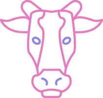 Cow Linear Two Colour Icon vector