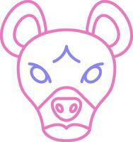 Hyena Linear Two Colour Icon vector