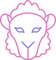 Sheep Linear Two Colour Icon vector