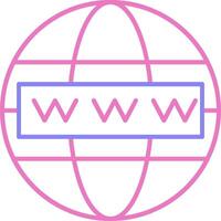 Worldwide Linear Two Colour Icon vector