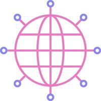 Networking Linear Two Colour Icon vector
