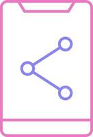 Share Linear Two Colour Icon vector