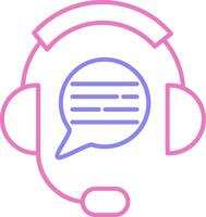 Customer Service Linear Two Colour Icon vector