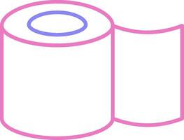 Tissue Roll Linear Two Colour Icon vector