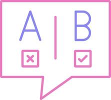 Ab Testing Linear Two Colour Icon vector