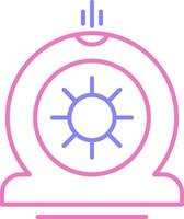 Flat Tire Linear Two Colour Icon vector