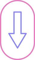 Scroll Down Linear Two Colour Icon vector
