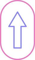 Scroll Up Linear Two Colour Icon vector