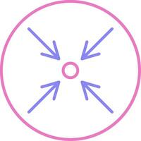 Minimize Linear Two Colour Icon vector