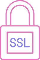 SSL Linear Two Colour Icon vector
