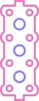 Gasket Linear Two Colour Icon vector