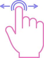 Swipe Linear Two Colour Icon vector
