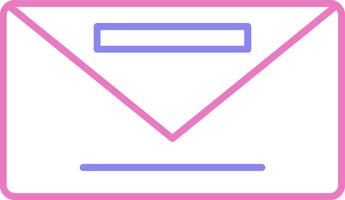 sobre lineal dos color icono vector