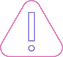 Warning Linear Two Colour Icon vector