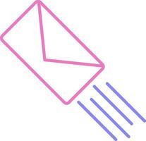 Express Mail Linear Two Colour Icon vector
