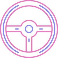 Steering Wheel Linear Two Colour Icon vector
