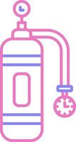 Oxygen Tank Linear Two Colour Icon vector