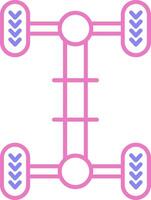 Chassis Linear Two Colour Icon vector