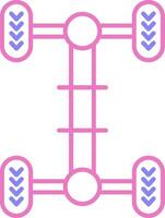 Chassis Linear Two Colour Icon vector