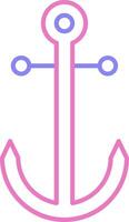 Anchor Linear Two Colour Icon vector