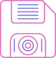 Floppy Disk Linear Two Colour Icon vector