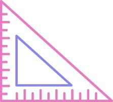 Square Ruler Linear Two Colour Icon vector