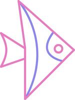 Fish Linear Two Colour Icon vector