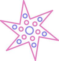 Starfish Linear Two Colour Icon vector