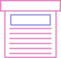 Storage Box Linear Two Colour Icon vector