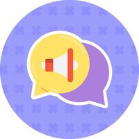 Audio Flat Sticker Icon vector