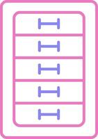 Cabinet Drawer Linear Two Colour Icon vector