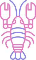 Lobster Linear Two Colour Icon vector