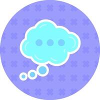 Cloud Flat Sticker Icon vector