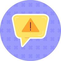 Alert Flat Sticker Icon vector