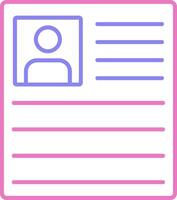 Curriculum Linear Two Colour Icon vector