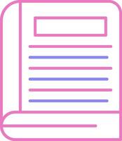 Book Linear Two Colour Icon vector