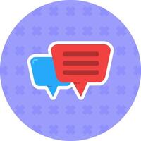 Message Flat Sticker Icon vector