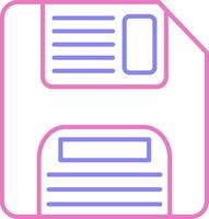 Floppy Disk Linear Two Colour Icon vector