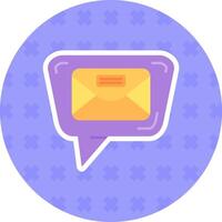 Mail Flat Sticker Icon vector