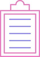 Clipboard Linear Two Colour Icon vector