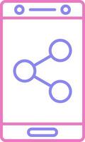 Share Linear Two Colour Icon vector