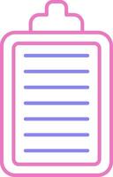 Clipboard Linear Two Colour Icon vector