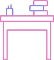 School Desk Linear Two Colour Icon vector