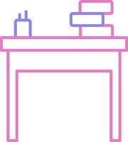 School Desk Linear Two Colour Icon vector