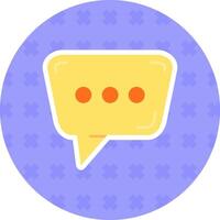Message Flat Sticker Icon vector