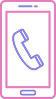 Phone Call Linear Two Colour Icon vector